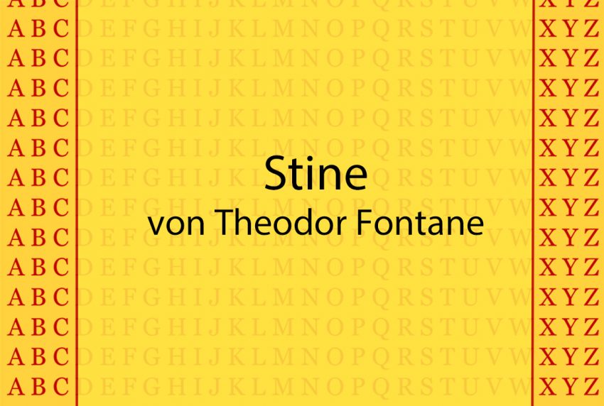 Stine von Theodor Fontane - kultur4all.de